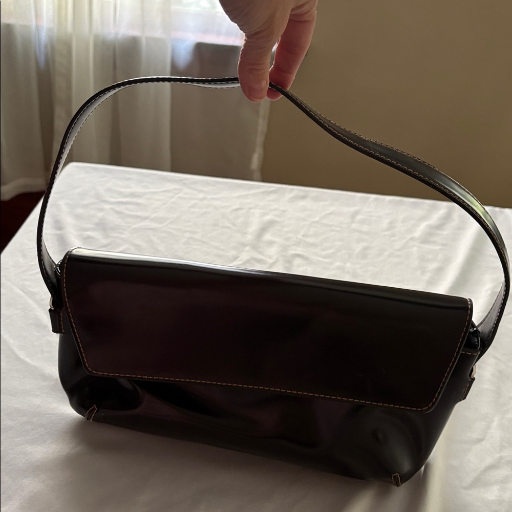 90s Vintage DKNY CITY brown shoulder bag